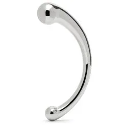 De Curvy Roestvrijstalen Dubbele G-Spot Dildo