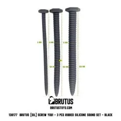 BRUTUS Screw You Ribbed Silicone Sound Set 3 Pcs -Bondage winkel 138177 image 3
