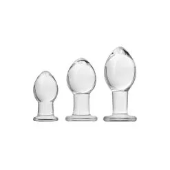 Crystal Glazen Anaalplug Set