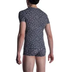 Manstore – M800 V-Neck Tee Reg Zwart 3 Manstore – M800 V-Neck Tee Reg Zwart -Bondage winkel 2 10630BW 2