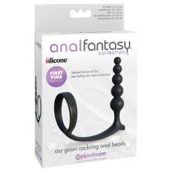 AssGasm Cockring Anal Beads 9 AssGasm Cockring Anal Beads -Bondage winkel 21783 BLACK 02