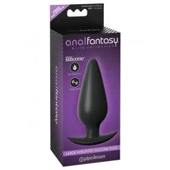 Siliconen Plug Met Gewicht -Bondage winkel 22301 BLACK 02