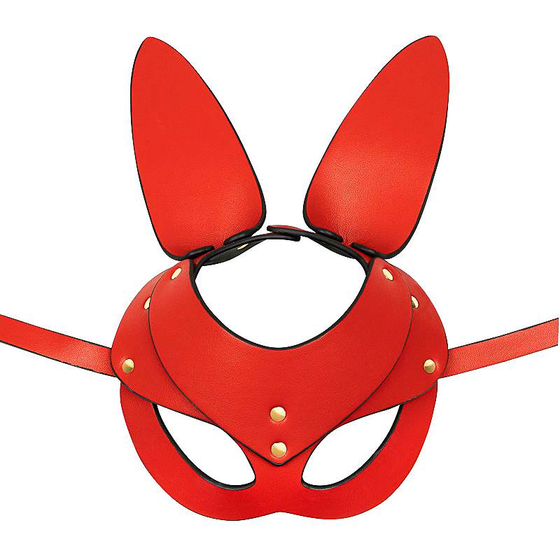 Bunny Mask Red-Black-Gold 1 Bunny Mask Red-Black-Gold
