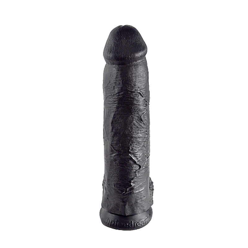 12 Inch Dildo Met Ballen Black 1 12 Inch Dildo Met Ballen Black