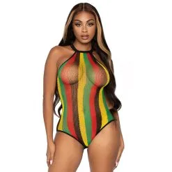 Leg Avenue – Rasta Bodysuit W. Snap Crotch