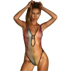 Leg Avenue – Rainbow Fishnet Bodysuit