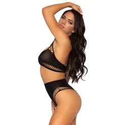 Leg Avenue – Crop Top And High Waist Bottom -Bondage winkel 81632 001 05