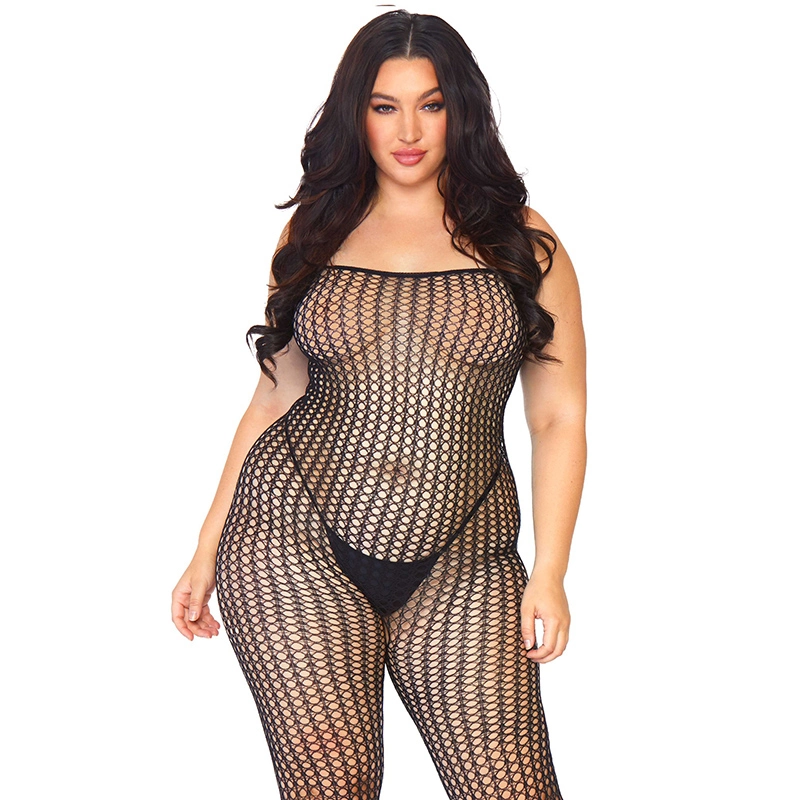 Leg Avenue – Seamless Crochet Bodystocking Plus Size 3 Leg Avenue – Seamless Crochet Bodystocking Plus Size - Afbeelding 3