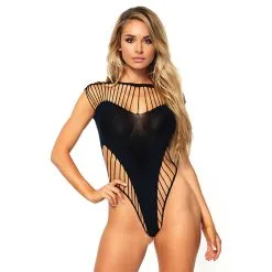 Leg Avenue – Shredded Opaque Cut Out Teddy