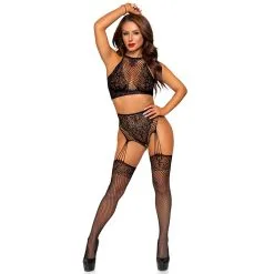 Leg Avenue – Crop Top And Garter Panty -Bondage winkel 89302 001 03