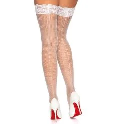 Stay Up Fishnet Stockings White
