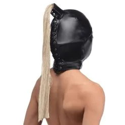 Bondage Masker Met Paardenstaart -Bondage winkel AG963 5