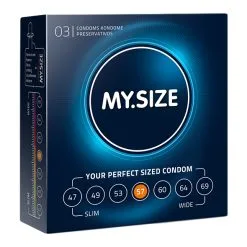 My Size Natural Latex Condom 57 Width 3 Pcs