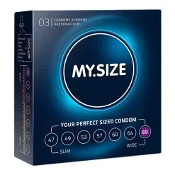 My Size Natural Latex Condom 69 Width 3 Pcs