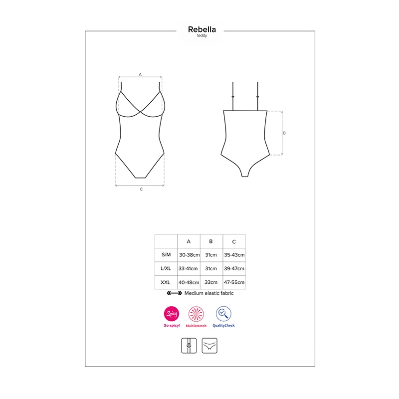 Obsessive – Redella Kruisloze Teddy 5 Obsessive – Redella Kruisloze Teddy - Afbeelding 5