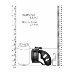 Model 18 Chastity 3.5″ Sil Cage Ballsplitter Black -Bondage winkel MCG018BLK 2