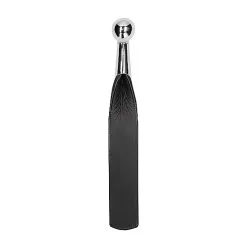 Ball Metal Handle With Saddle Leather Paddle 7 Ball Metal Handle With Saddle Leather Paddle -Bondage winkel PAI028BLK 1