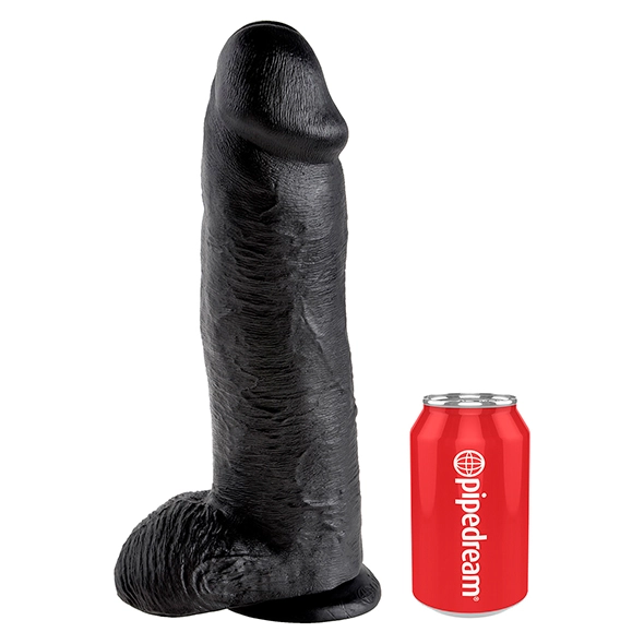 12 Inch Dildo Met Ballen Black 3 12 Inch Dildo Met Ballen Black - Afbeelding 3