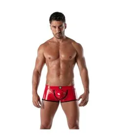 TOF-Paris – Stretchvinyl Boxershort Rood -Bondage winkel TOF184R 3