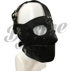 Afneembaar Leren Masker -Bondage winkel afneembaar lederen gezichtsmasker 1 L