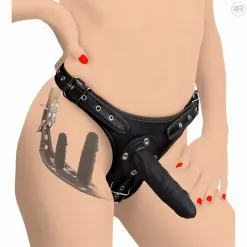Double Penetration Strap On Harness -Bondage winkel ag785 female model illustration 1000x1000