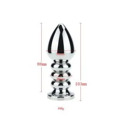 Geribbelde Buttplug -Bondage winkel ribbed plug size chart 2